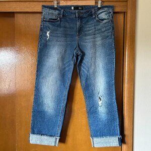 KUT Catherine Mid Rise Boyfriend Jean Size 14
